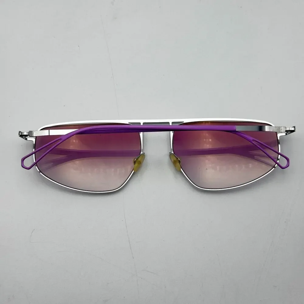 Mykita x Bernard Willhelm Sunglasses NAT C81 Col. 874 Chrome Aviator Frame 57mm